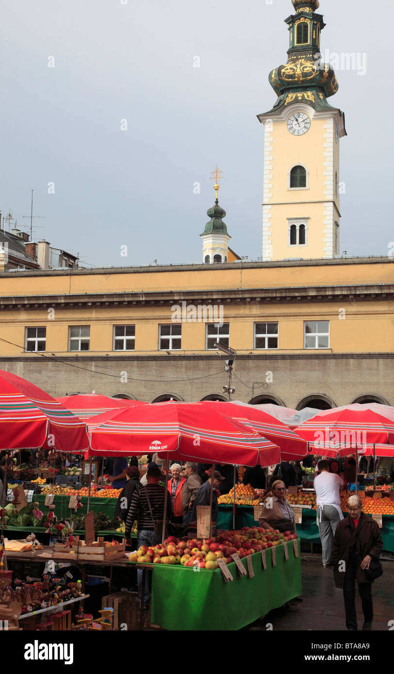 Kroatien, Zagreb, Dolac Markt, Church of St Mary, Stockfoto