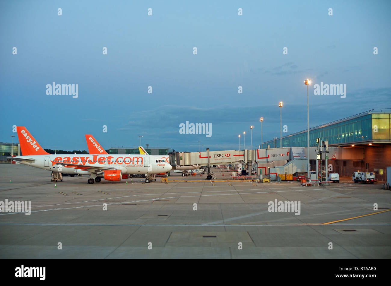 Flughafen Stansted, Essex, England. Stockfoto