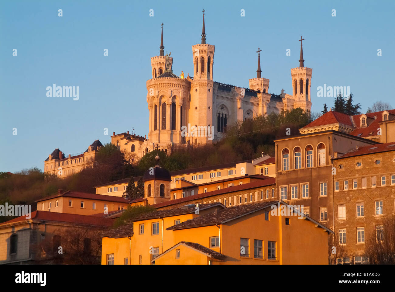 Saint Paul Bezirk und Basilika Notre-Dame de Fourvière, Stadtteil Vieux-Lyon, Lyon, Frankreich Stockfoto