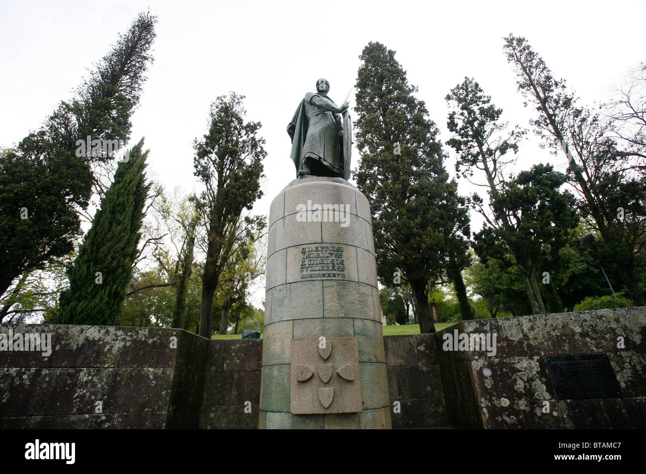 D. Afonso Henriques Statue. Guimaraes. Portugal Stockfoto