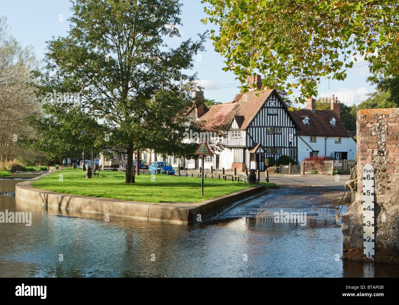 Das hübsche Dorf Eynesford Kent Stockfoto