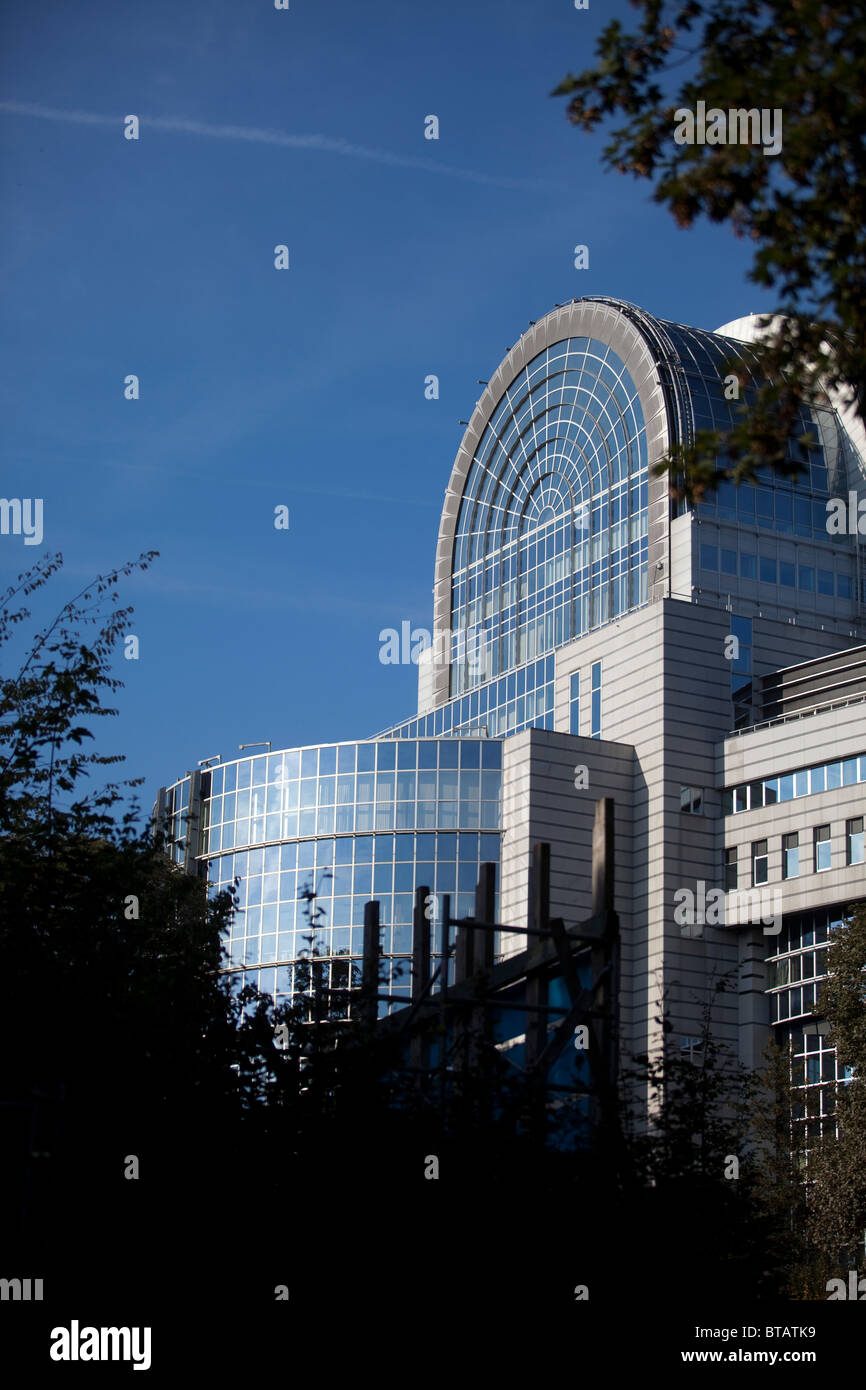 Sitz des Europäischen Parlaments in Brüssel. Stockfoto