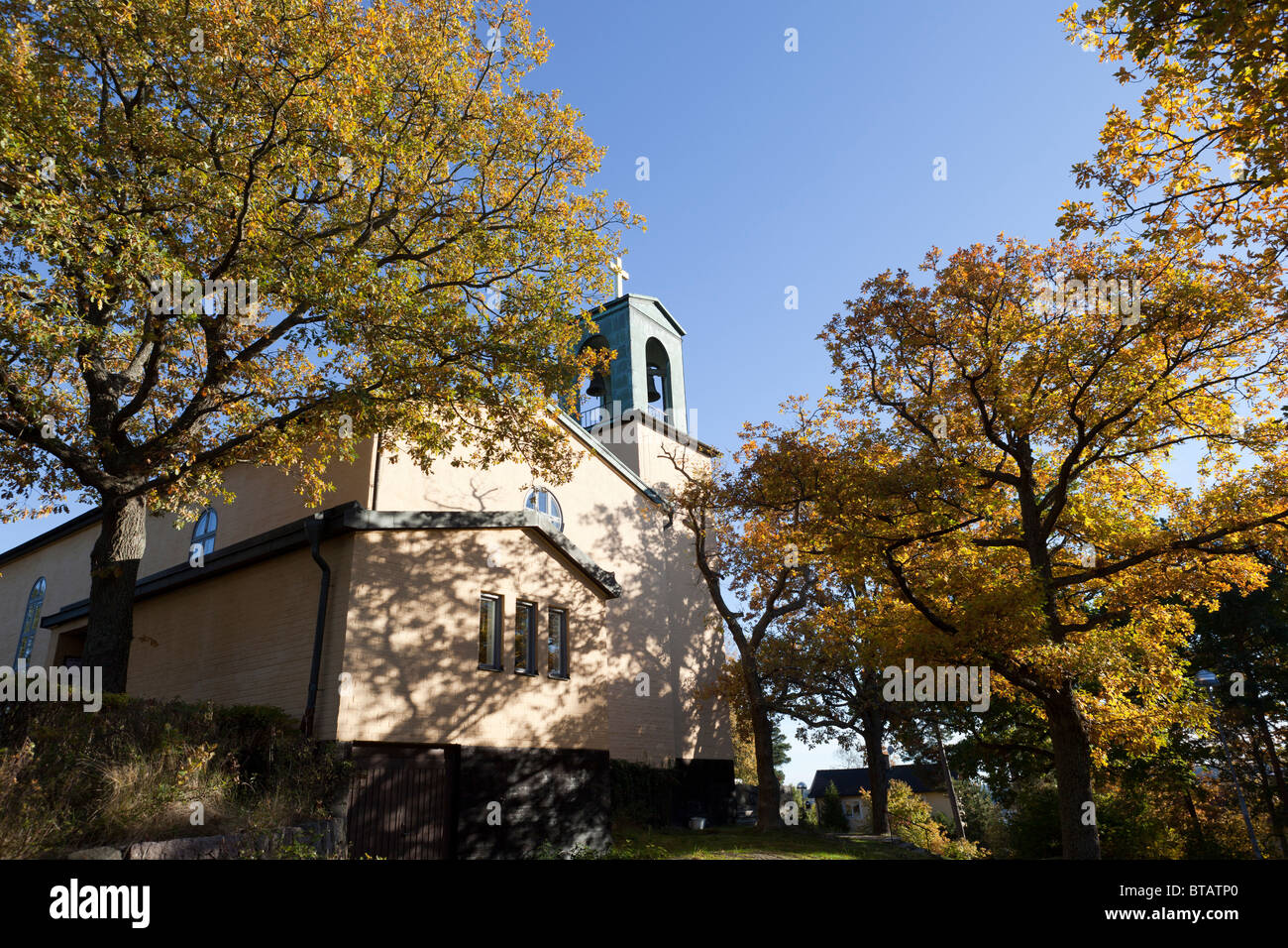 Brevik Kirche, Breviks kyrka, Lidingö (Schweden) Stockfoto