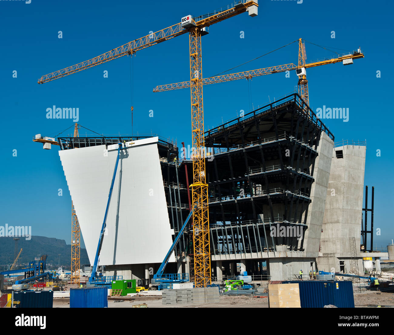 Das neue Titanic Museum unter Bauprojekte in Belfast, Nordirland im Oktober 2010 Stockfoto