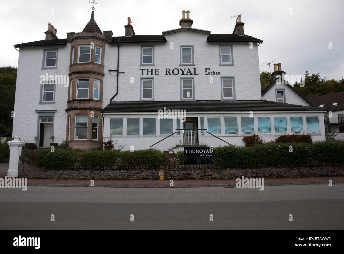 Das Royal ein man Hotel Uferstraße Tighnabruaich Kyles von Argyll Bute & Bute Schottland Stockfoto