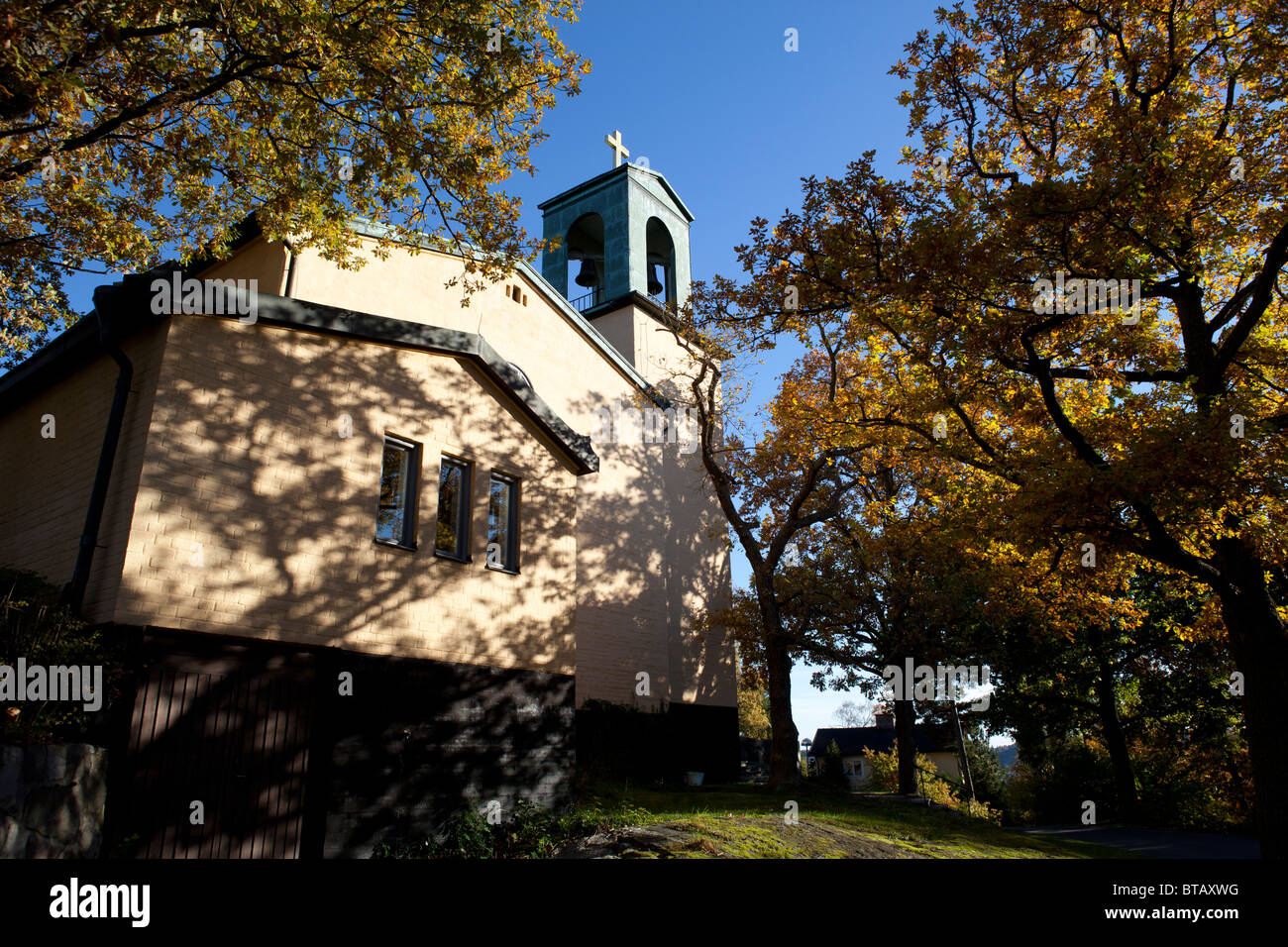 Brevik Kirche, Breviks kyrka, Lidingö (Schweden) Stockfoto