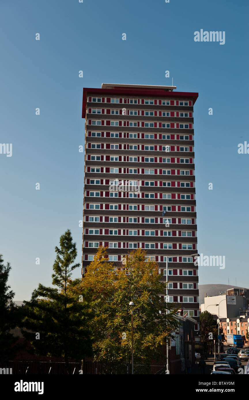 Divis Wohnungen, Divis Street, Falls Road, Belfast Stockfoto