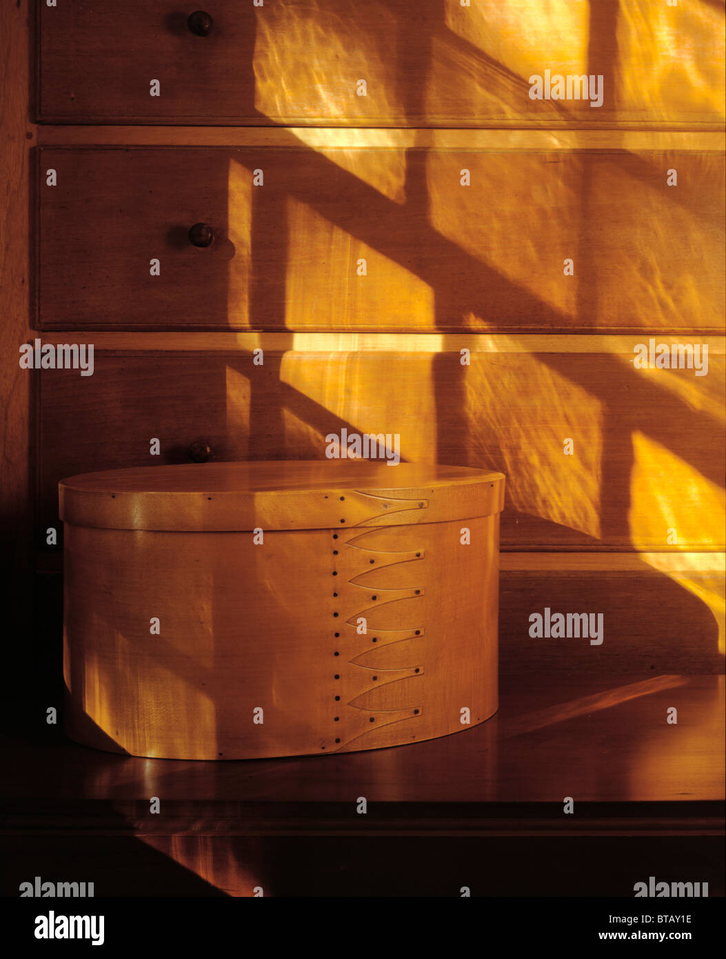 Ovale Shaker-box Stockfoto