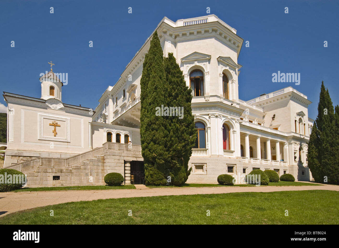 UKRAINE-Jalta-Livadia-Palast Schauplatz der Abkommen von Jalta im zweiten Weltkrieg Stockfoto