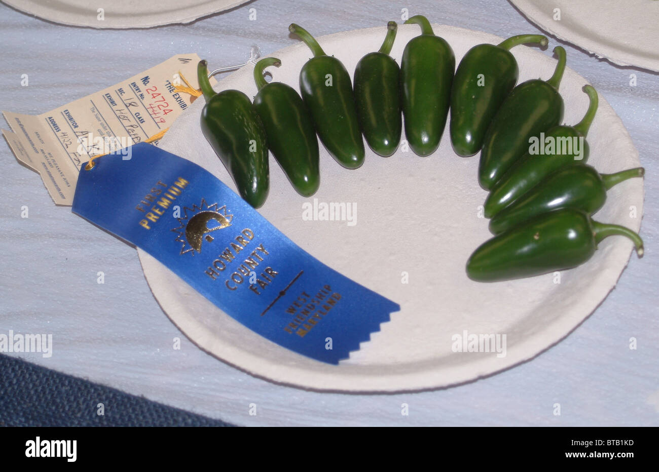 Award-winning Peperoni auf der Howard County Fair in West Freundschaft, Mdr Stockfoto