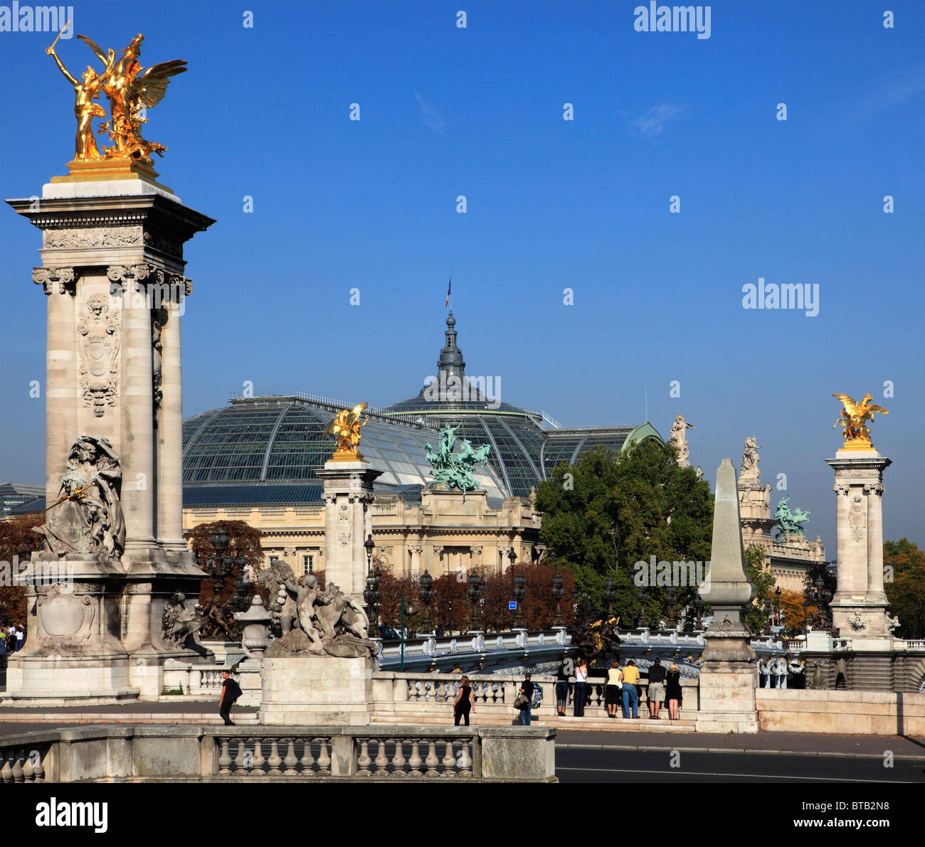 Frankreich, Paris, Pont Alexandre III zu überbrücken, Grand Palais, Stockfoto