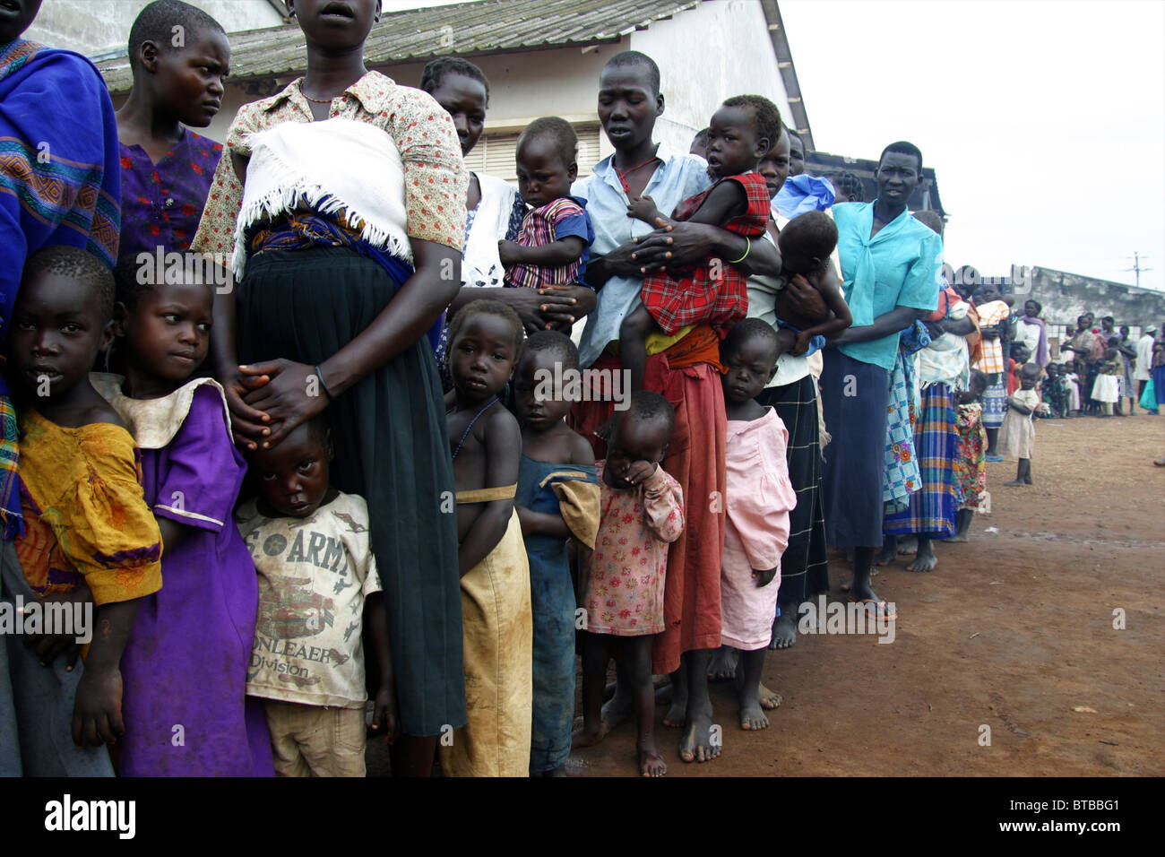 Vertriebene in Uganda Stockfoto