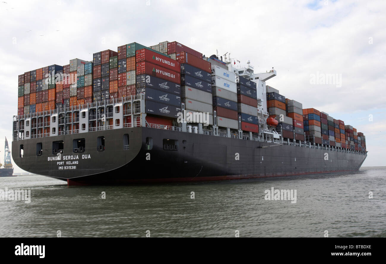 Container-Transport in den Niederlanden Stockfoto