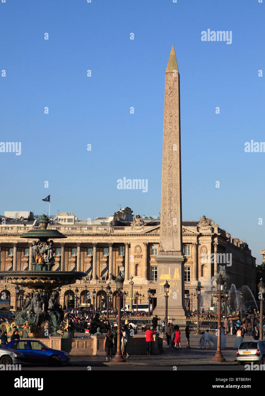 Frankreich, Paris, Place De La Concorde, Obelisken, Stockfoto