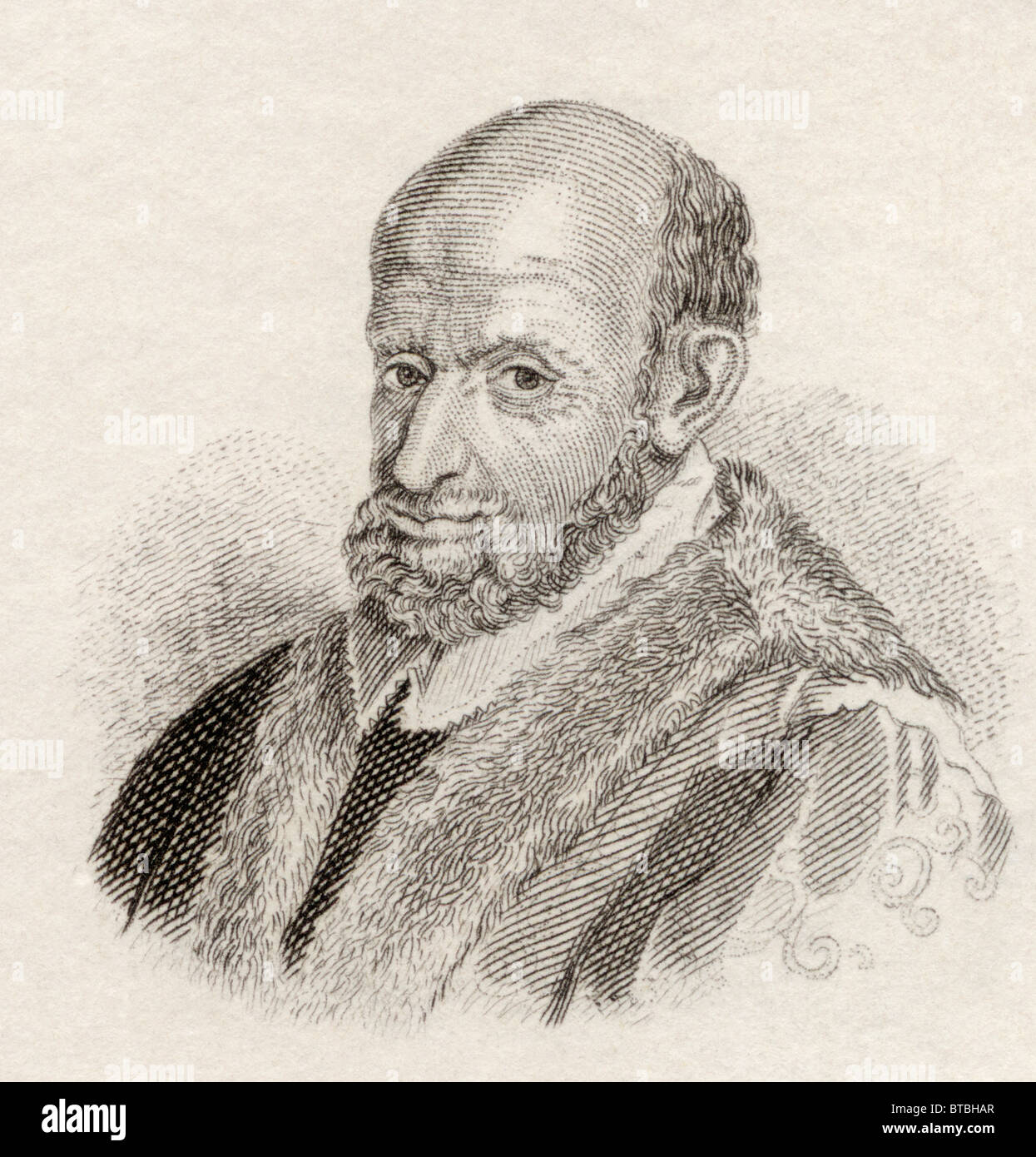 Geronimo, oder Girolamo Mercuriali oder Mercuriale aka Hieronymus Mercurialis, 1530, 1606. Italienischer Philologe und Arzt. Stockfoto
