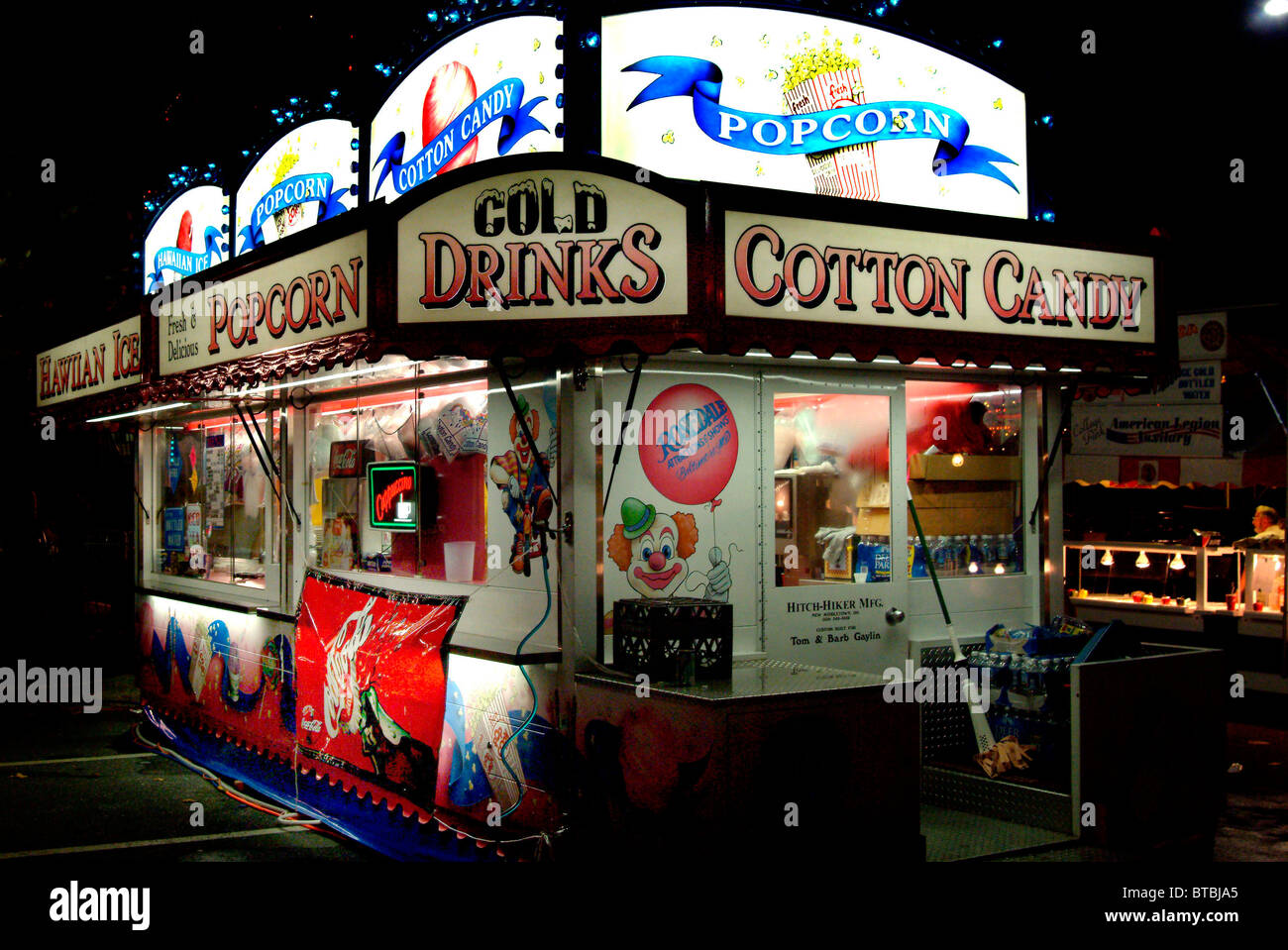 Erfrischung Stand auf dem Labor Day Festival in Greenbelt, Maryland Stockfoto