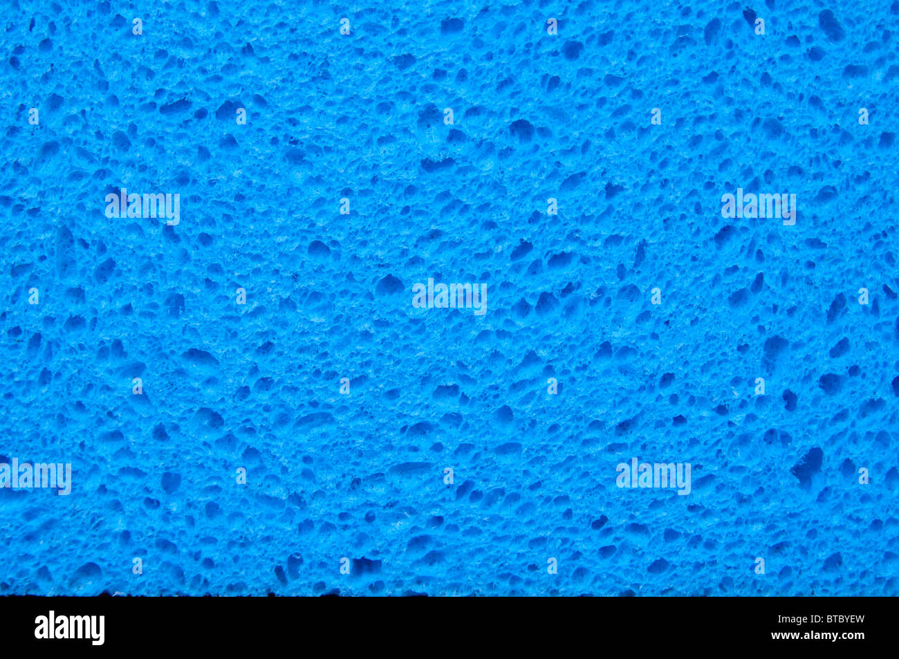 Detail einer generischen blauen Schwämme Textur hautnah Stockfoto