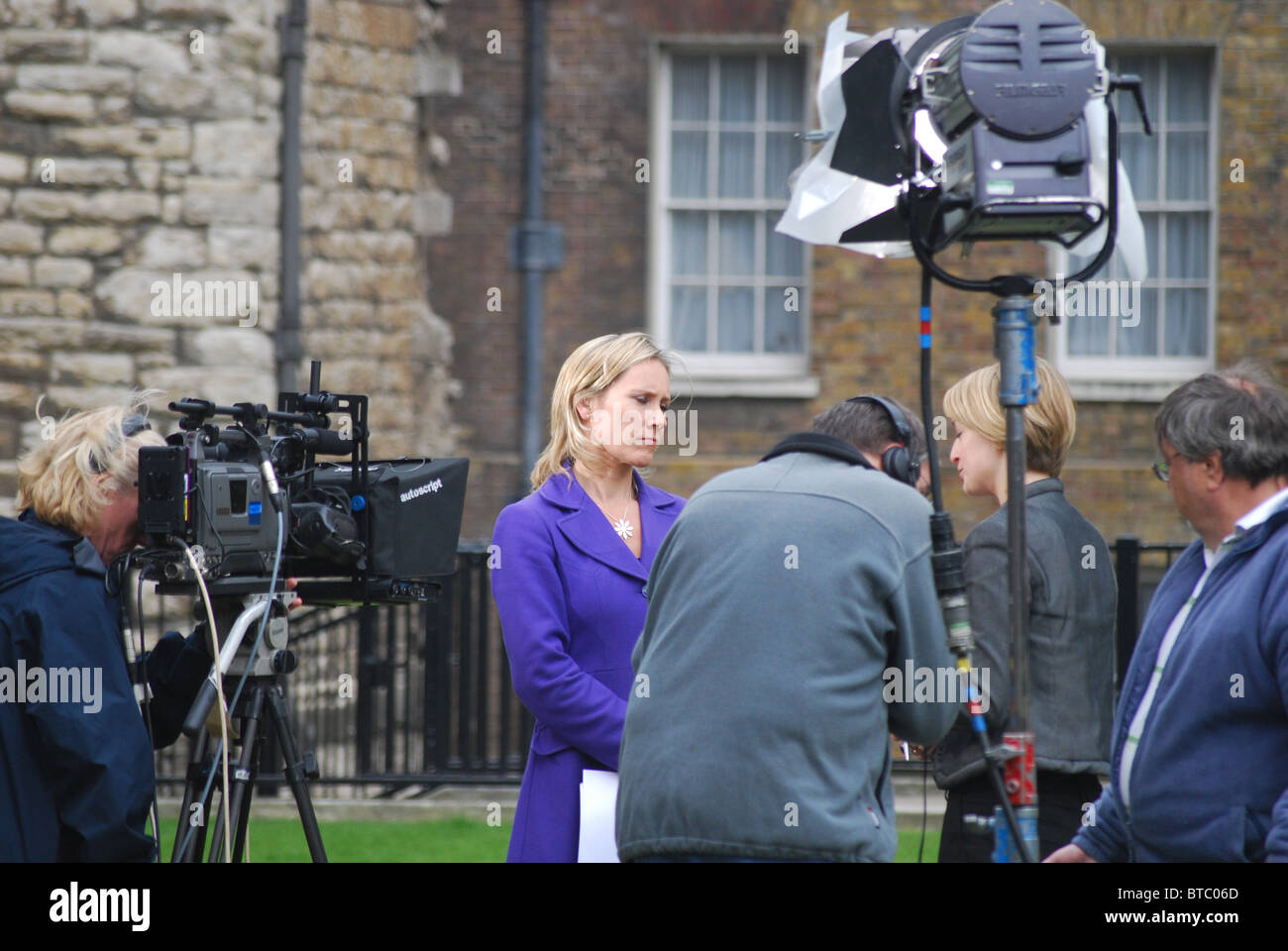 Sophie Raworth BBC News allgemeine Wahl Westminster Stockfoto