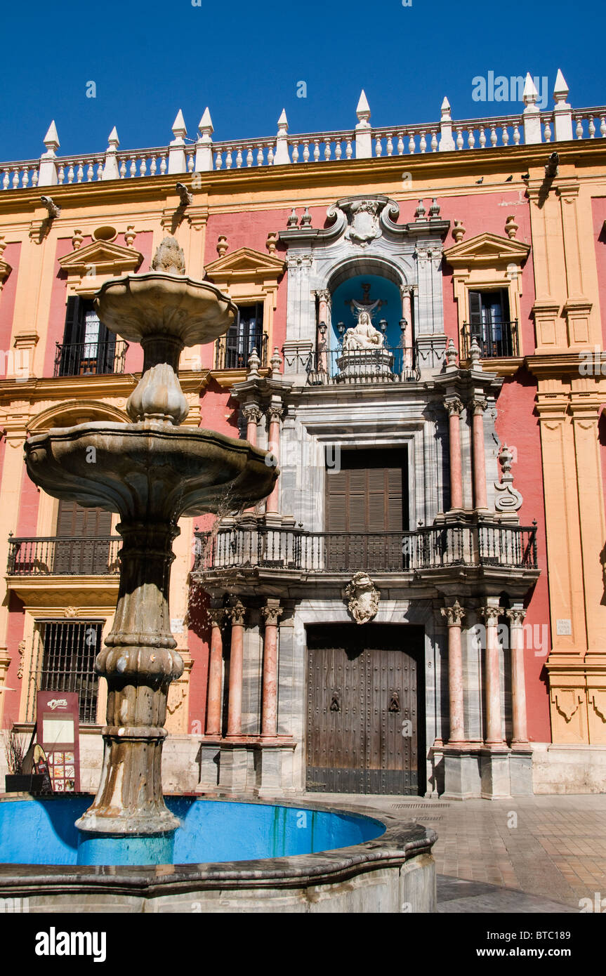 Malaga Spanien Andalusien Palast Palacio Episcopi Plaza Del Obsido Stockfoto