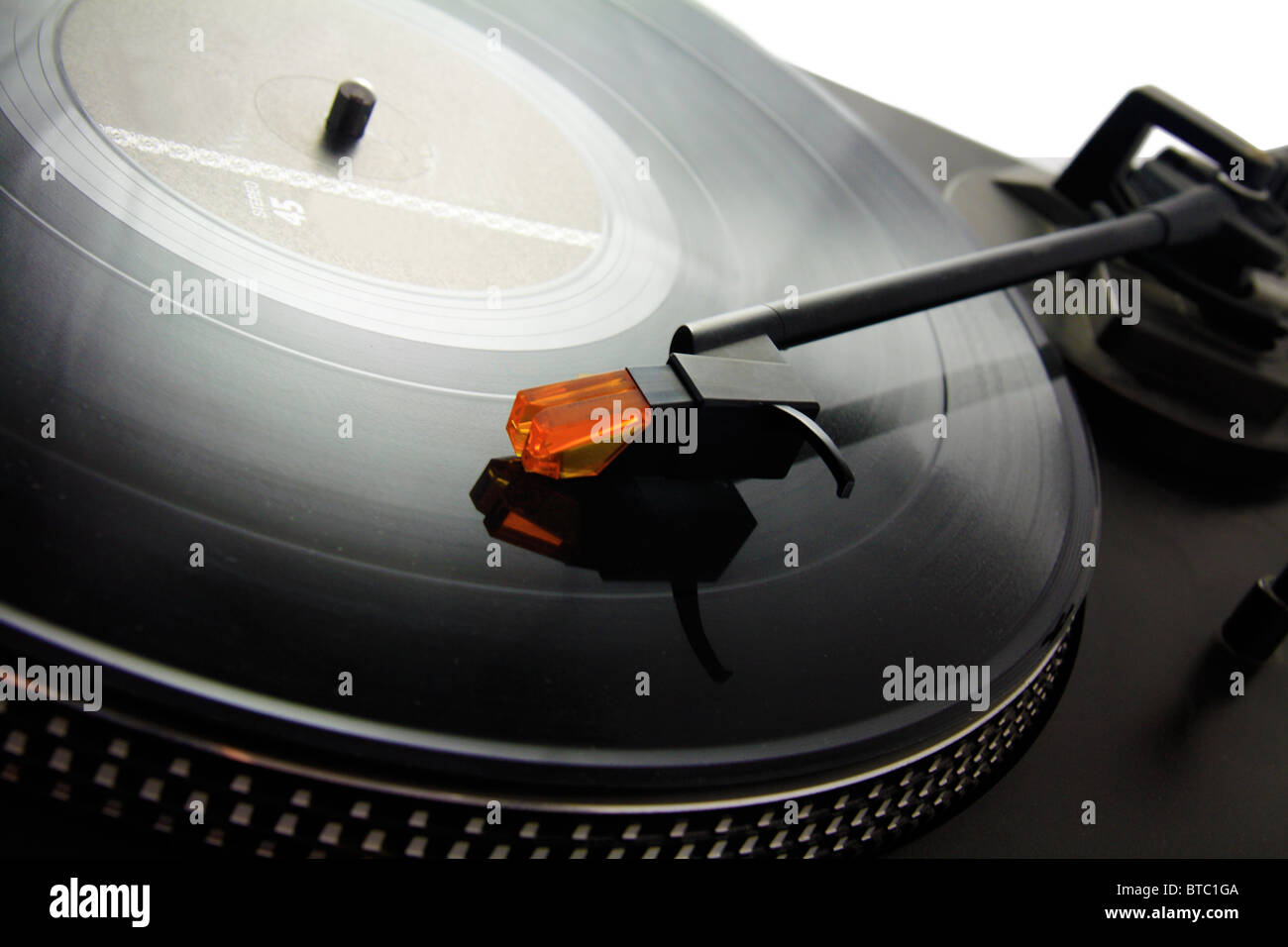 Plattenspieler und Vinyl record Stockfoto