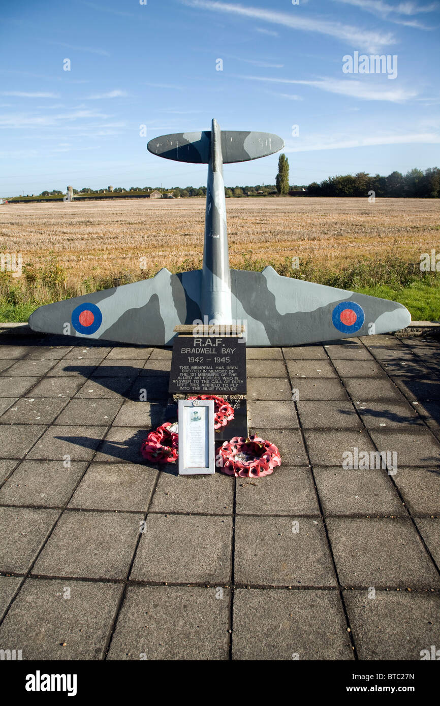 RAF Denkmal Bradwell Bay, Essex, England Stockfoto