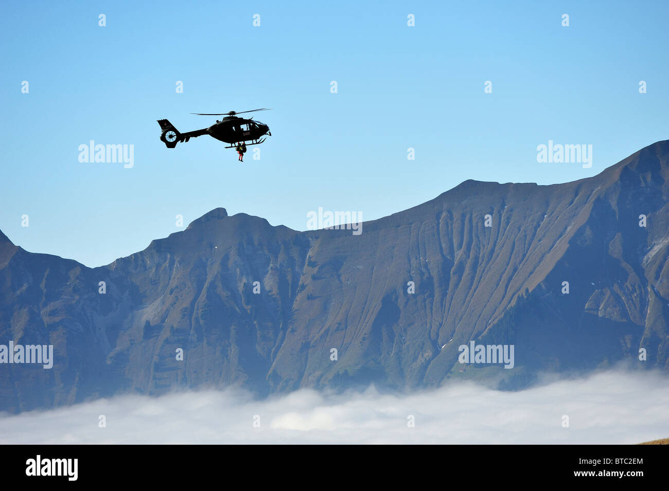 Axalp Schweizer Luftwaffen Übung und Flugshow Stockfoto