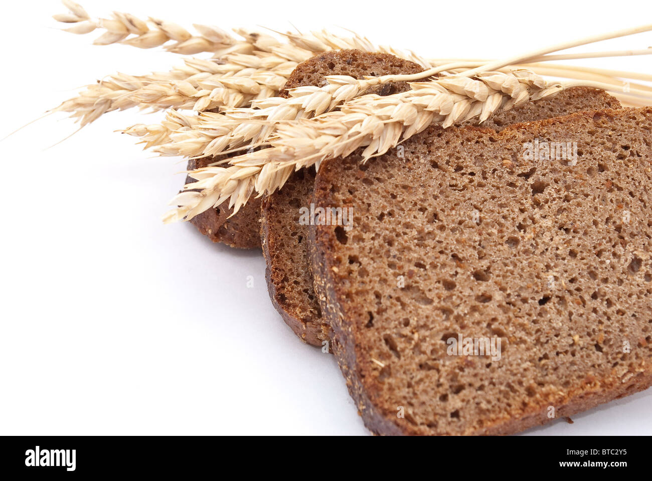 Schnittbrot mit Ohren Stockfoto