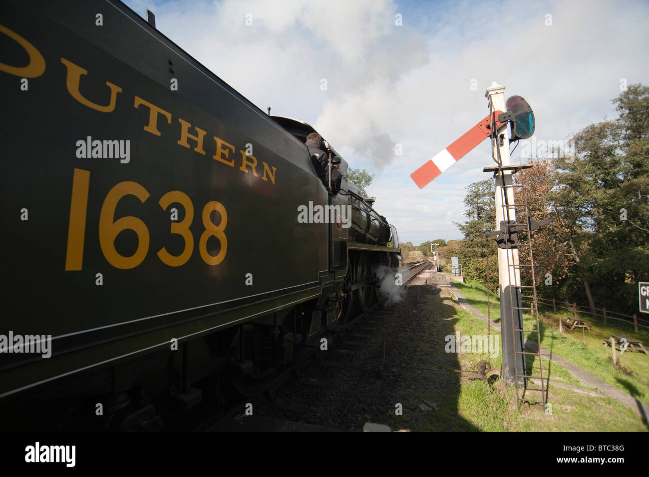 Südbahn U Klasse Lok, 1638, Bluebell Railway, Sussex, England Stockfoto