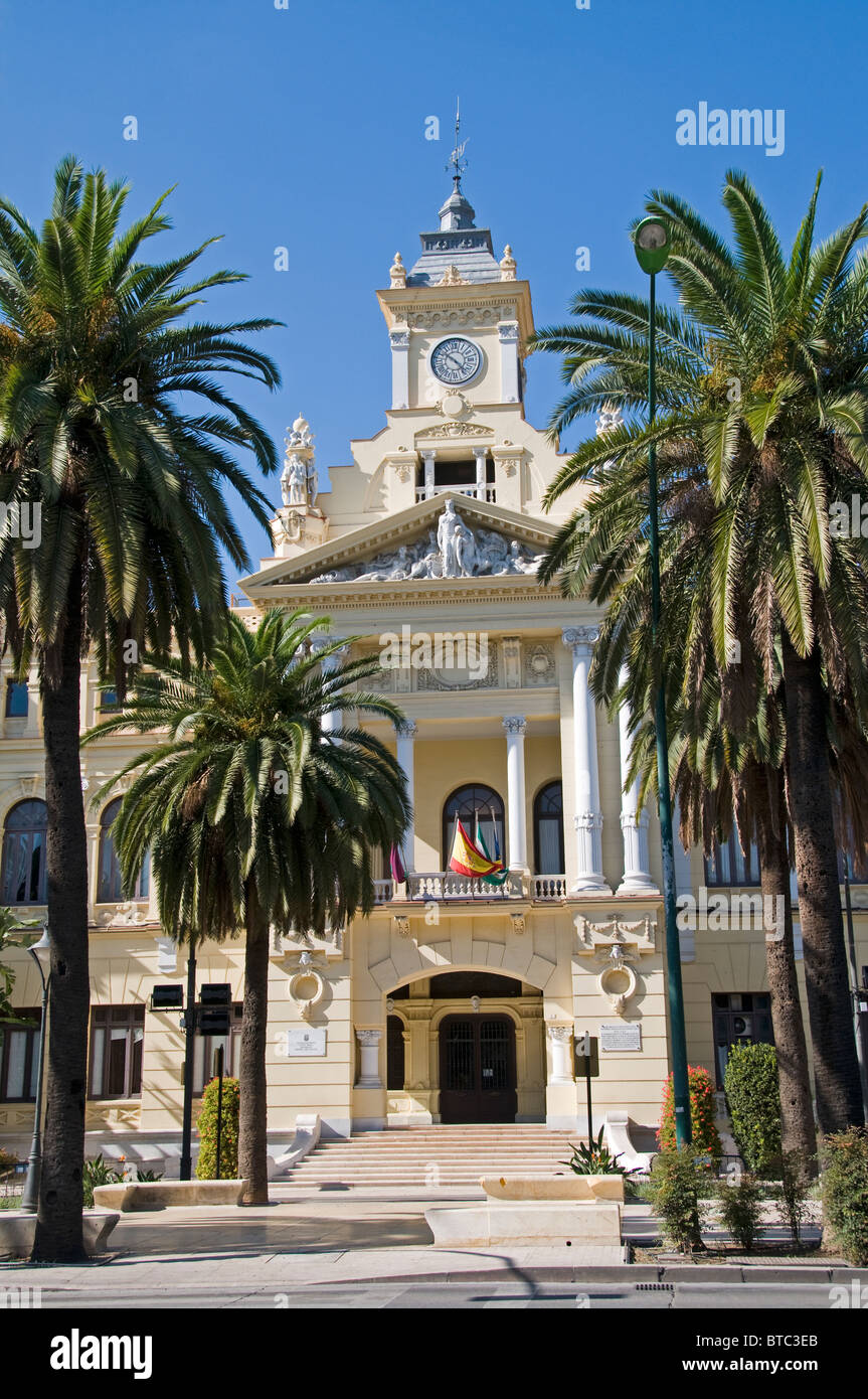 Designed by Fernando Guerrero Strachan und Manuel Rivera Vera 1919 Spanien Andalusien Malaga Stadt Rathaus Malaga-Spanien Stockfoto