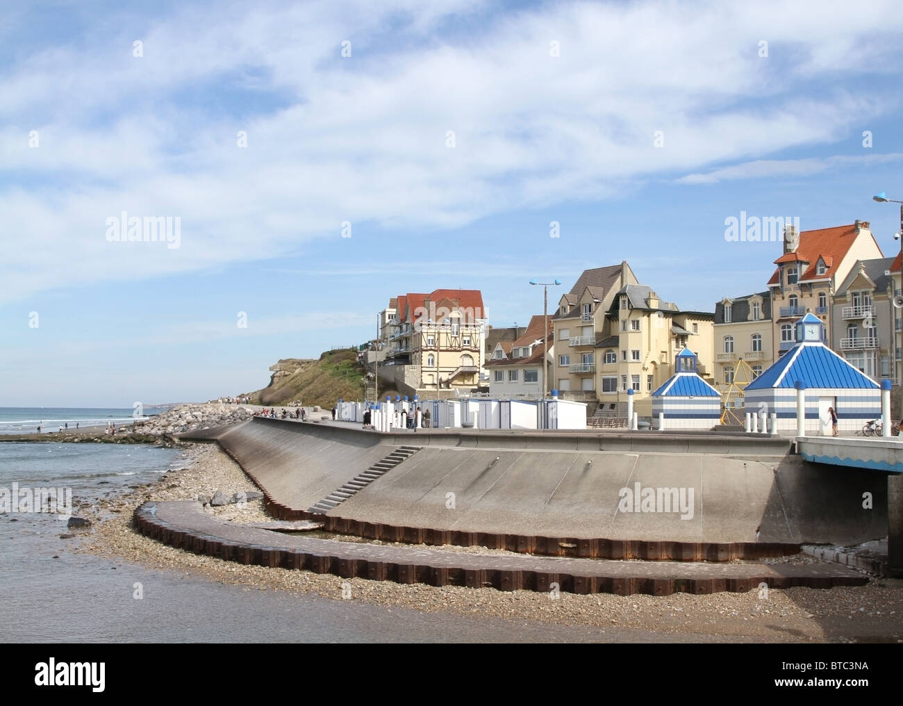 Die Stadt von Wimereux, einem beliebten Badeort im Norden Frankreichs zwischen Calais und Boulogne. Stockfoto