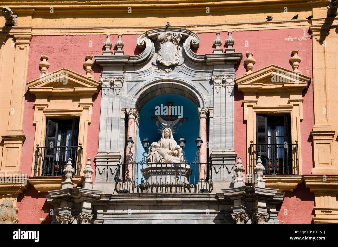 Malaga Spanien Andalusien Palast Palacio Episcopi Plaza Del Obsido Stockfoto