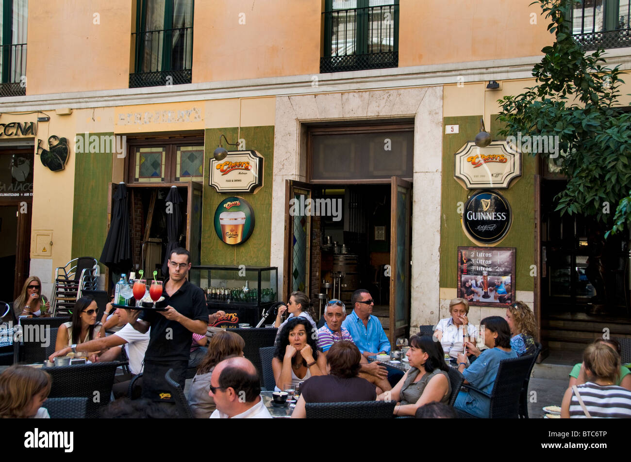 Malaga Spanien Andalusien Restaurant bar-Pub-Cafe Stockfoto