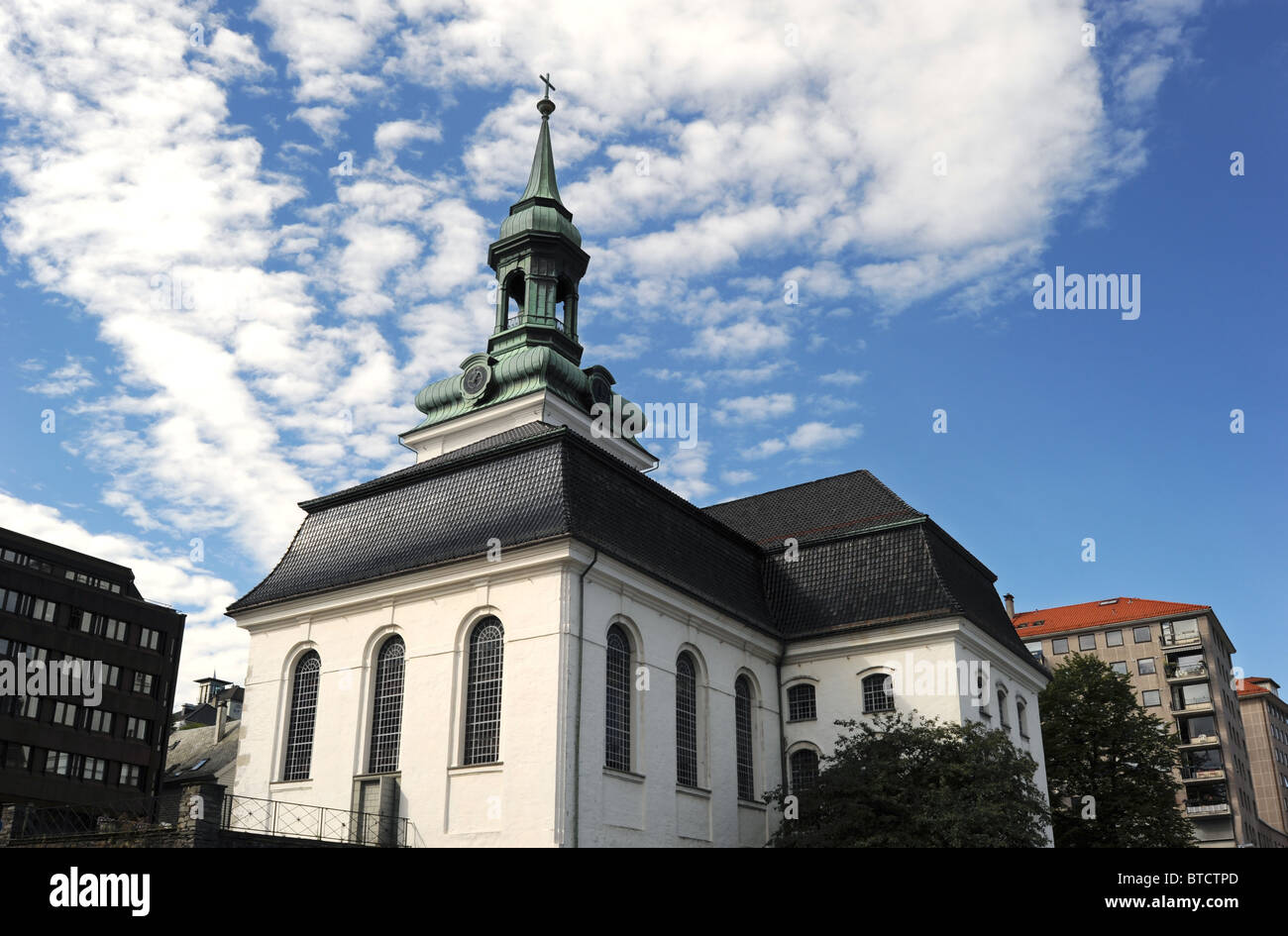 Nykirken, neue Kirche in Bergen, Norwegen Stockfoto