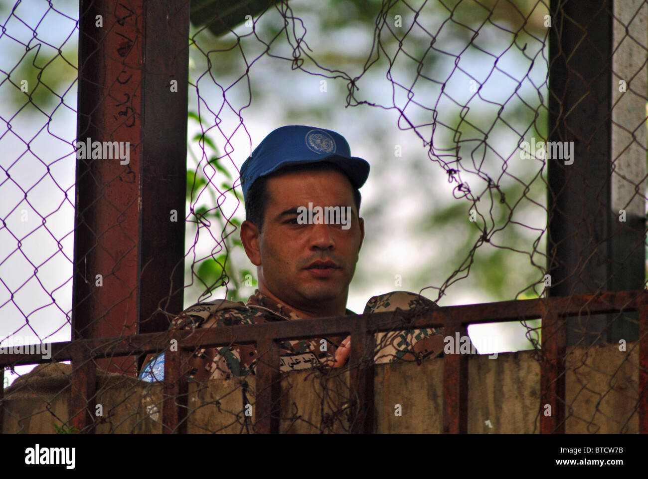 UN (UNOCI) Friedenswächter in Abidjan, Elfenbeinküste, Westafrika Stockfoto