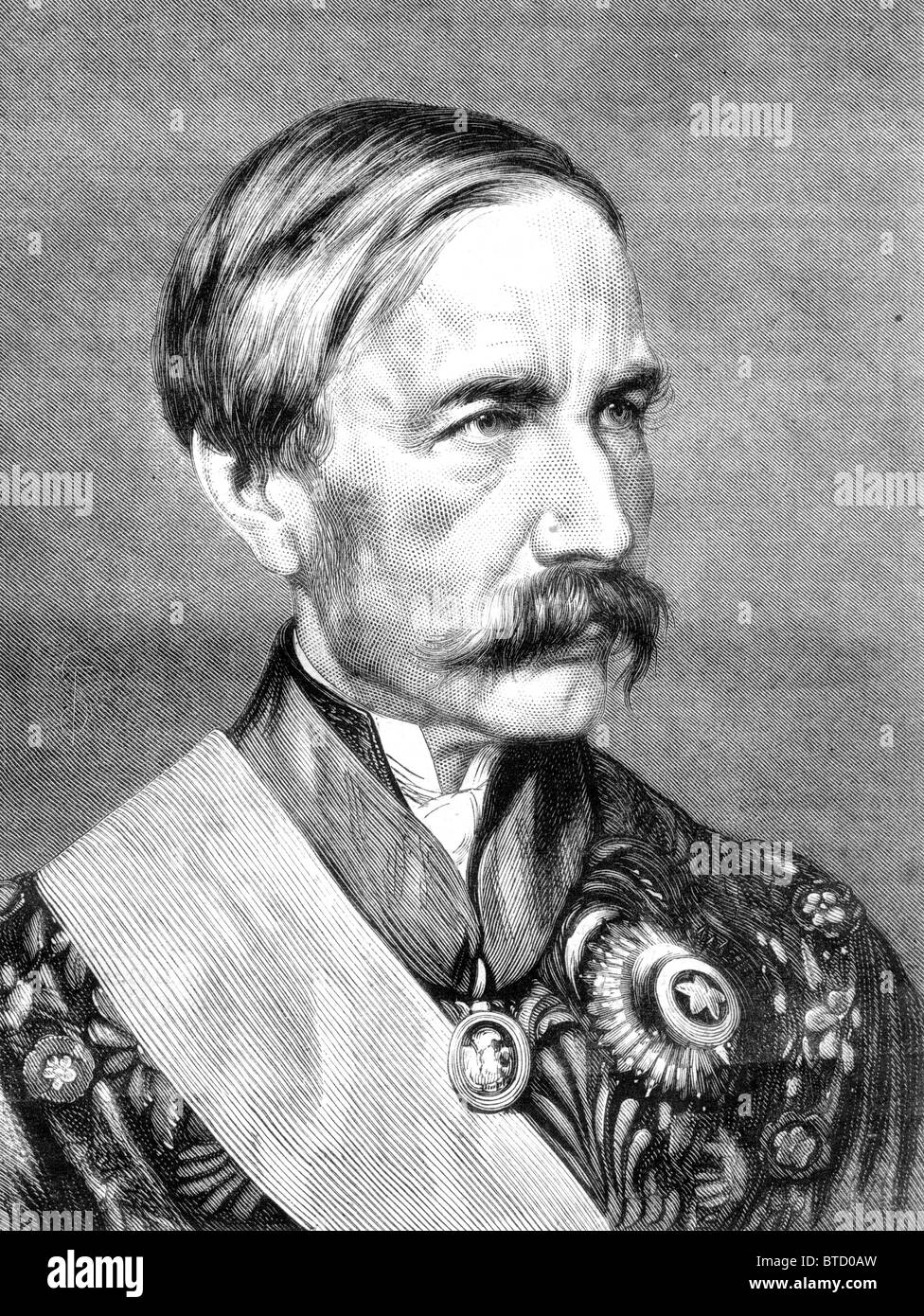 Porträt von Sir Henry Bartle Edward Frere, 1. Baronet ca. 1876; Schwarz und weiß-Abbildung Stockfoto