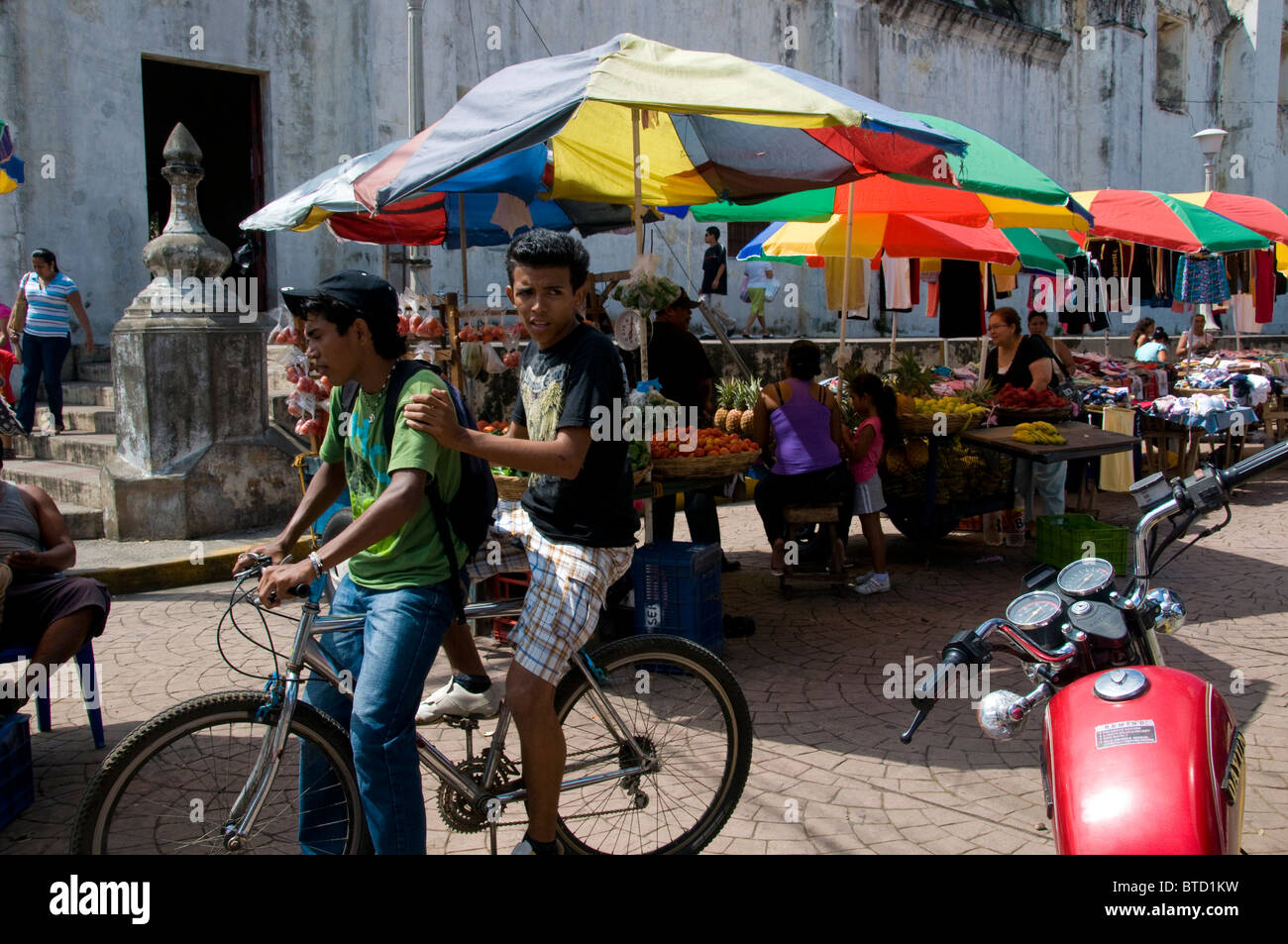 Straßenszene Leon Nicaragua Stockfoto