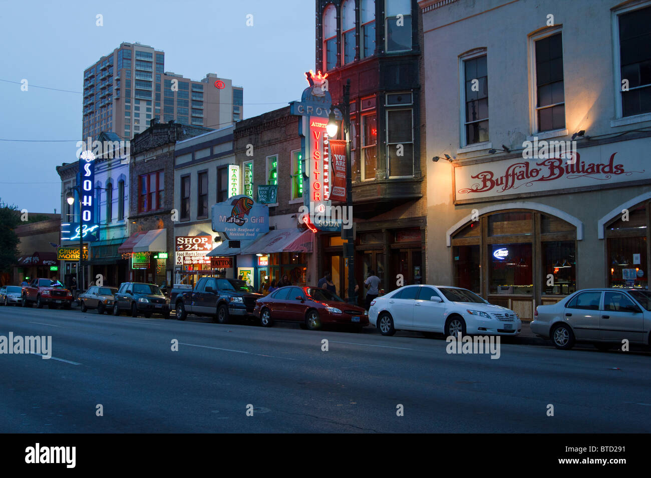 6th Street Austin tx Stockfoto