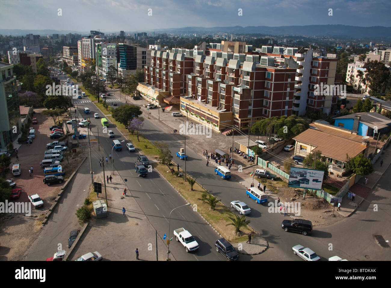 Tagsüber Luftaufnahme von Addis Abeba Stockfoto