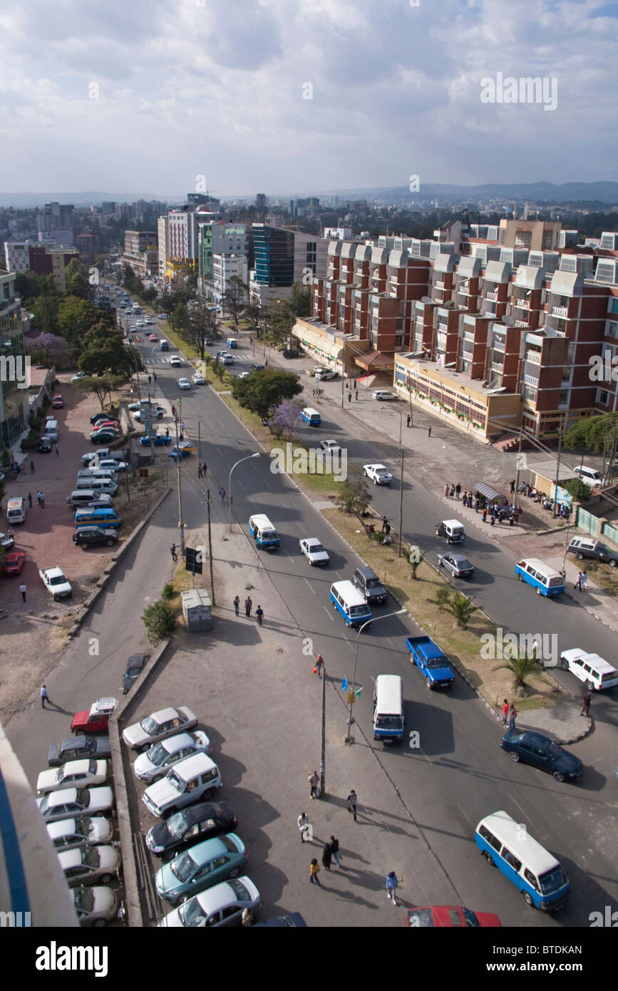 Tagsüber Luftaufnahme von Addis Abbaba Stockfoto