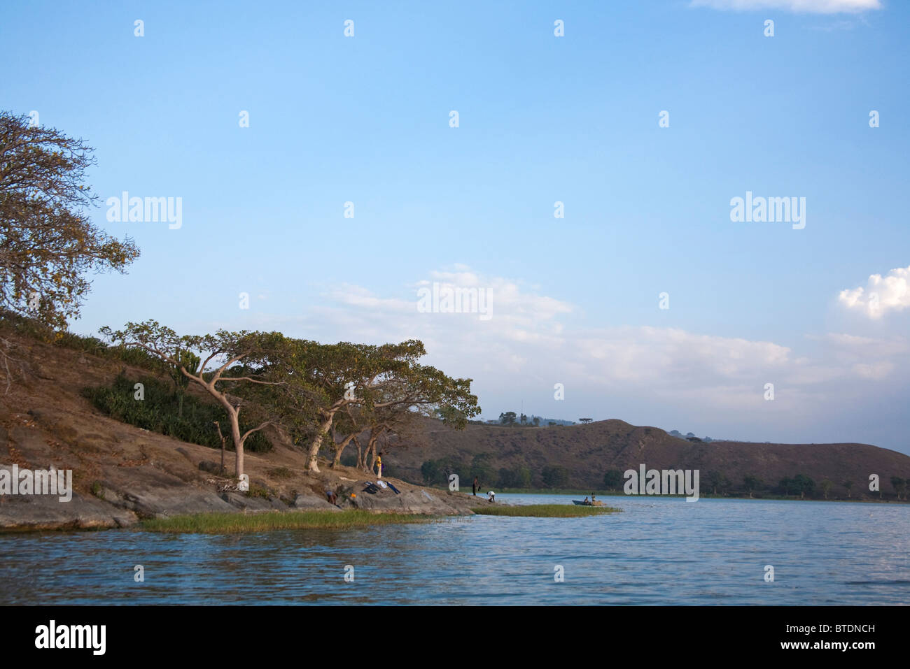 Die Ufer des Sees Awassa Stockfoto