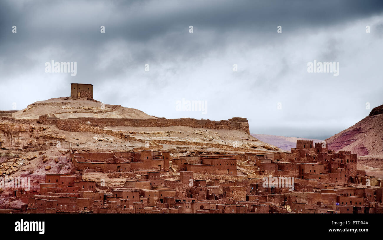 Eine Ansicht von Ait Benhaddou ist eines der ältesten Dörfer in Marokko Stockfoto