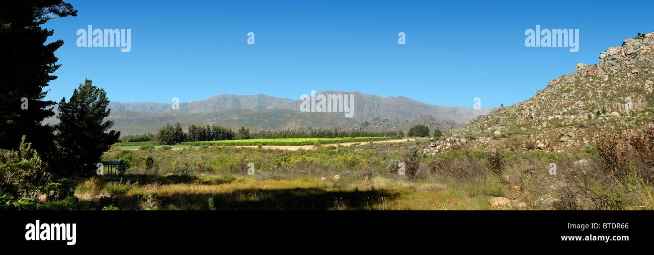 Einen Panoramablick über ein Gebirge Stockfoto