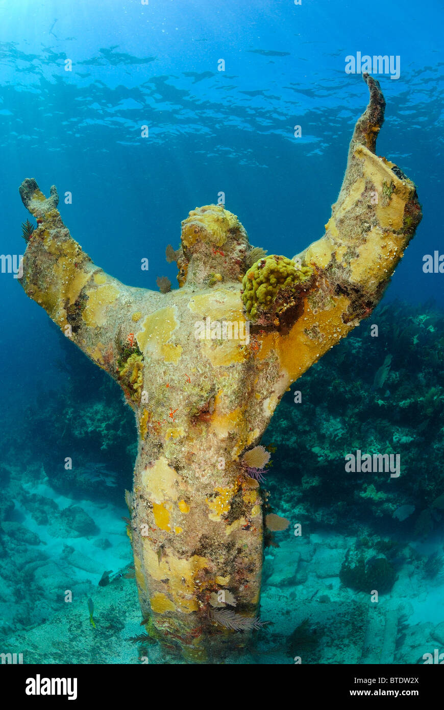 Christus der Abgrund Statue von Key Largo Küste, Florida, USA Stockfoto