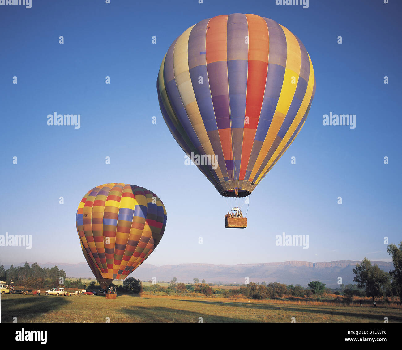 Heißluftballons in Magaliesberg Stockfoto