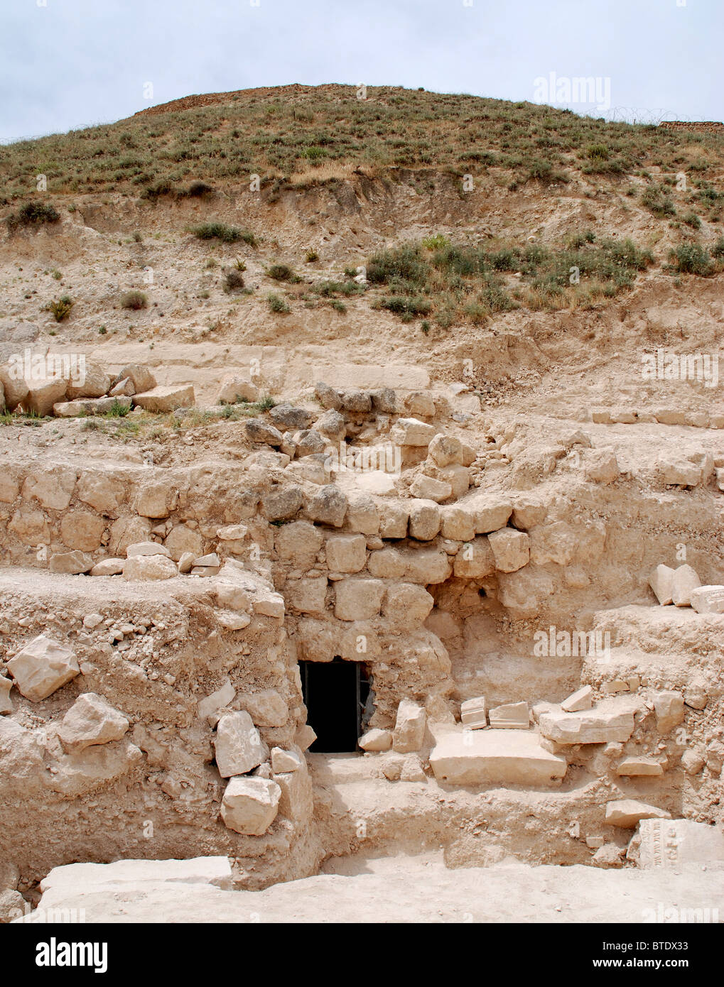 5371. Herodium, König Herodes Grab. Frühstadium der Ausgrabungen. Stockfoto