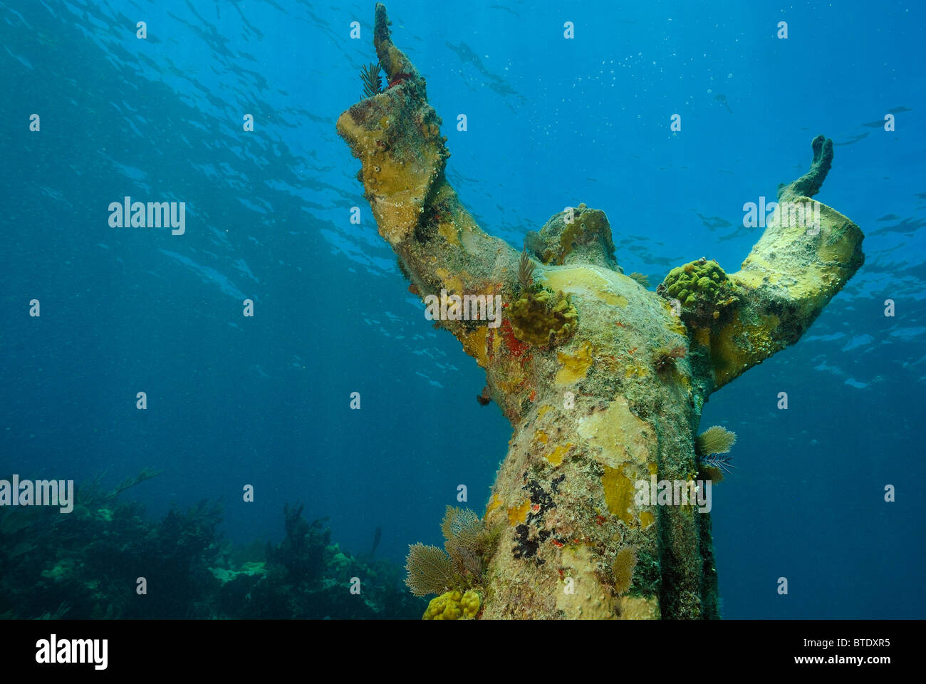 Christus der Abgrund Statue von Key Largo Küste, Florida, USA Stockfoto