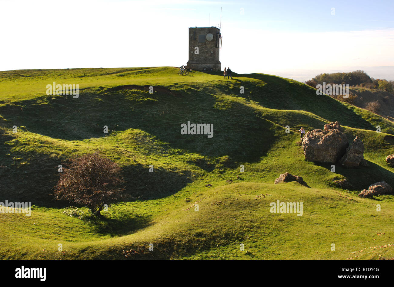 Der Gipfel des Bredon Hill, Worcestershire, England, UK Stockfoto