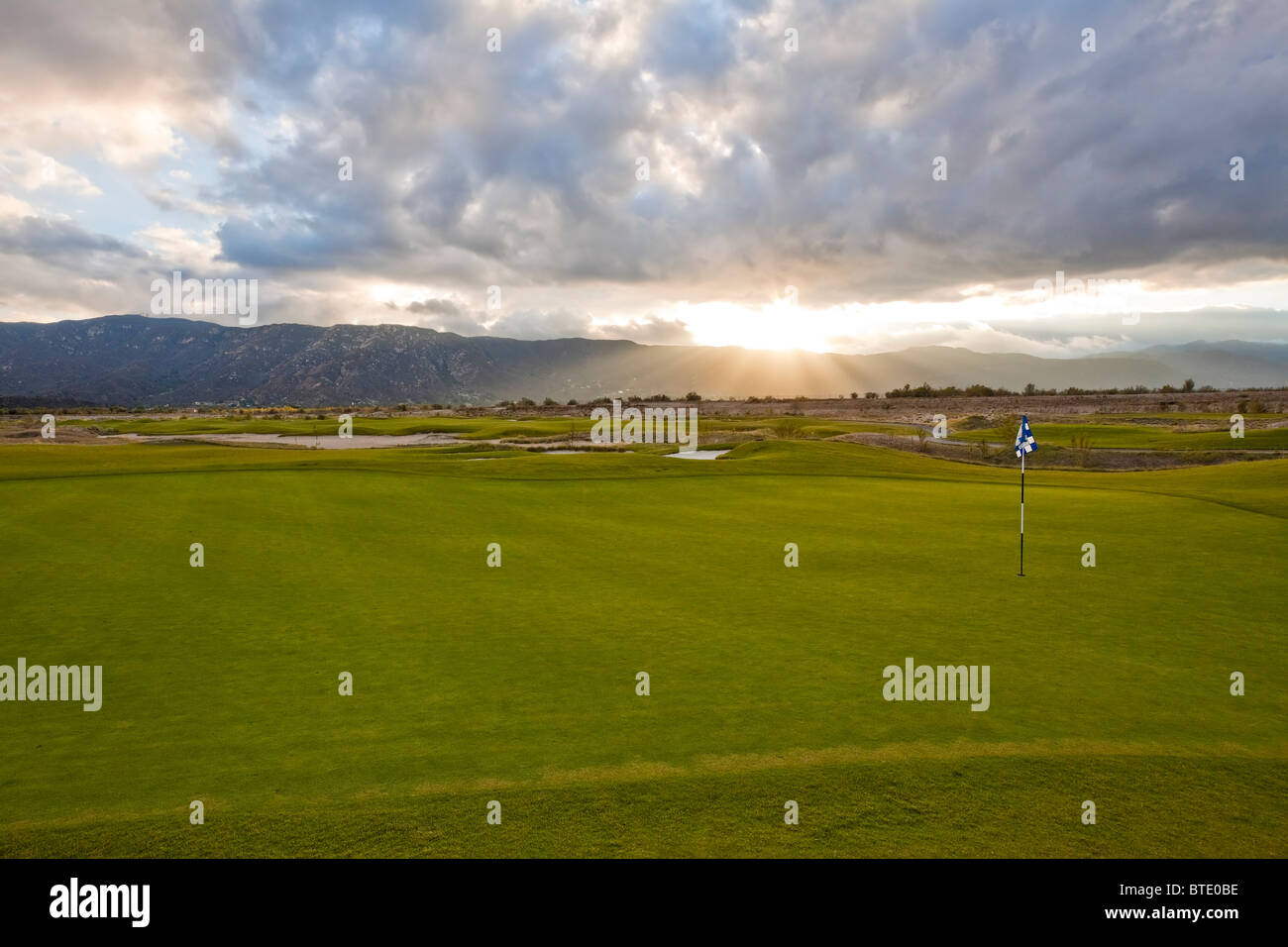 Links-Golfplatz in Kalifornien grün Stockfoto