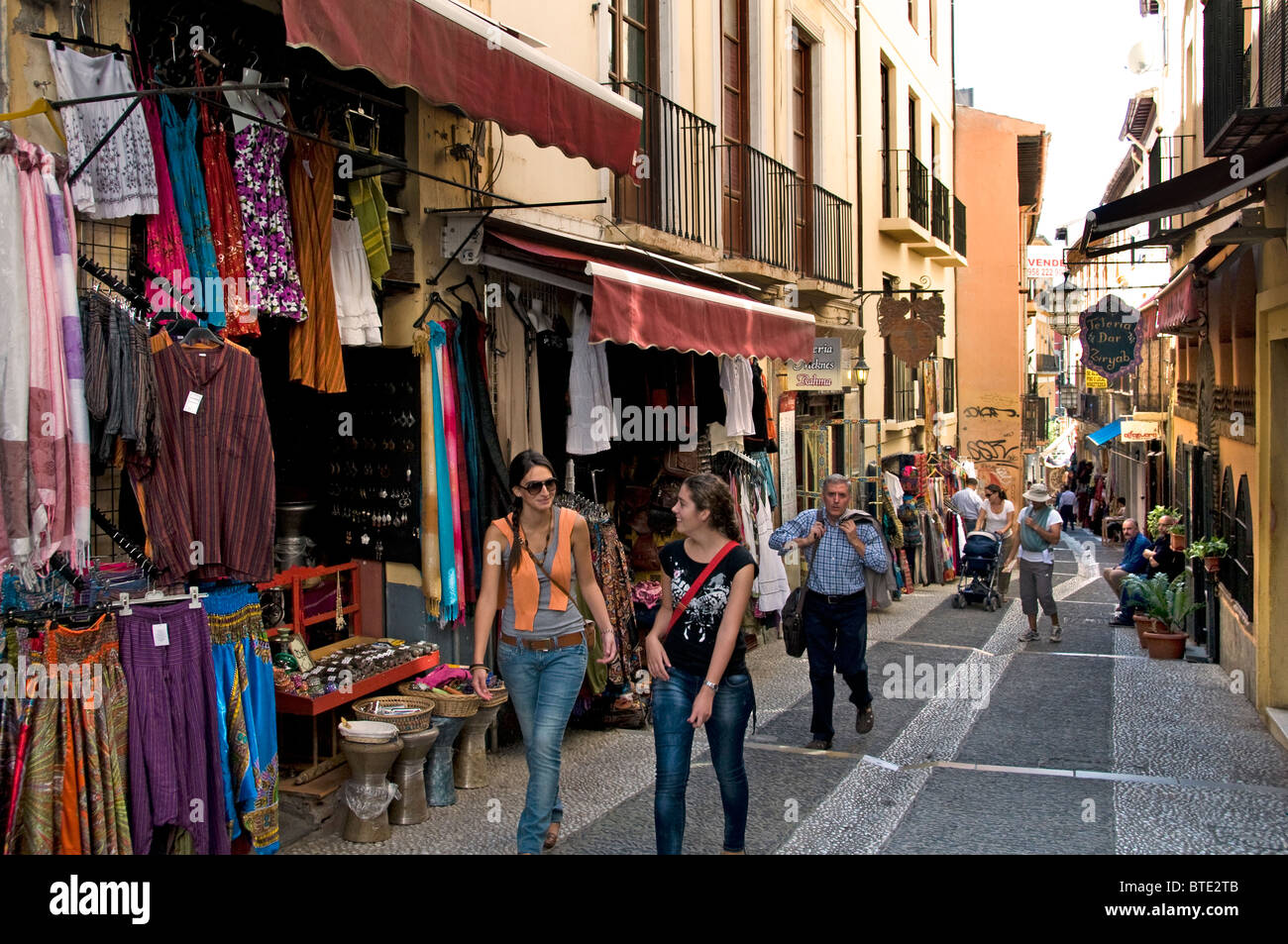 Granada Spanien Spanisch maurische marokkanische Viertel Mauren Moor Marokko Stockfoto