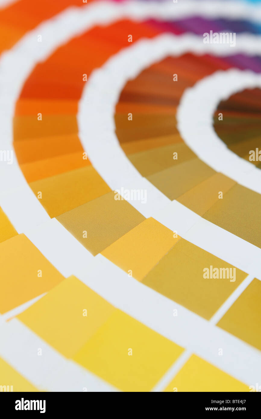 Probe-Farben-Katalog Stockfoto